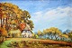 Kongerslev, 
Valdemar. 
(19/20. 
century.) 
Denmark: A 
house by the 
woods. Oil on 
canvas. Signed: 
V. ...
