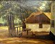 Monies, David 
(1812 - 1894): 
Scene from 
Dyrehaven. Oil 
on canvas. 
Sign.: D. 
Monies. 43 x 53 
...