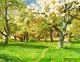 Frederiksen, 
Axel (1881 - 
1961) Denmark: 
Flowering trees 
in a garden - 
spring. Oil on 
canvas. ...