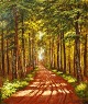 Danish artist 
(19th century) 
A horse-drawn 
carriage on a 
forest road.
Oil on canvas. 
62 x 57 ...
