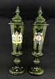 Height 45-46 cm.The vases are mouth blowing in green glass. They do not have a sharp pontil ...