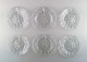 Scandinavian 
art glass. Six 
mouth blown 
glass dishes  
adorned with 
grape bunches. 
1960 s.
In ...