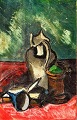 Glud, Georg 
(1901 - 1972) 
Denmark. 
Stillife. Oil 
on canvas. 90 x 
61 cm. Signed: 
Georg Glud.
On ...