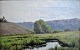 Danish artist 
(19th century): 
A river. Oil on 
canvas. Verso 
signed: Carl 
Rasmussen. 19 x 
29.5 ...