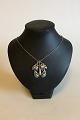 Georg Jensen 
830 Silver Art 
Nouveau 
Necklace with 
Silverstones No 
26. Stamped 
from 1915-1930. 
...