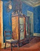 Jørgensen, 
Aksel (1883 - 
1957) Denmark. 
Interior. Oil 
on plate. 67 x 
55 cm. ...