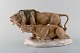 Bing & Grøndahl porcelænsfigur i form af Løve og løvinde. Løvepar.