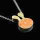 Ole Waldemar 
Jacobsen. 
Oxidated 
Sterling Silver 
Pendant with 
18k Gold and 
Coral.
Designed and 
...