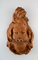 Jean René Gauguin: b. Paris 1881, d. Copenhagen 1961.
Large and impressive face of orangutan in Chamotte clay.