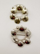 Silver brooches