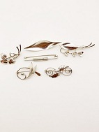 Danish silver vintage brooches