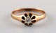 Danish 14K art deco gold ring with old cut diamond.
