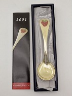 Georg Jensen gold plated sterling silver spoon of the year 2001