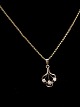 14ct white gold 
necklace L. 43 
cm. with 
pendant stamped 
18K ALTON 1 x 
1.5 cm. with 3 
zircons no. ...