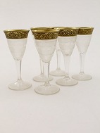 Moser splendid glass with gilded rim