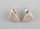 A pair of "Peak" ear studs in sterling silver by Georg Jensen.