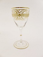 Wine glass with gold