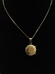 18 carat gold 
necklace 44.5 
cm. and 14 
carat medallion 
       D. 2 cm. 
       No. 
353783