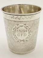 Willads Christensen Berrig Odense 1718-1780 needle-pointed silver cup