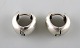 Et par skandinaviske modernistiske øreringe i sølv. 1960