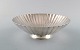 Georg Jensen large art deco sterling silver bowl in fluted style, model number 
856A.
