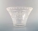 SIMON GATE for Orrefors, Art deco bowl in satin-cut clear art glass. 1920