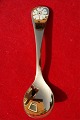 Georg Jensen year spoon 1981 in gilt sterling 
silver. White Campion