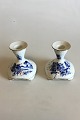Royal 
Copenhagen Blue 
Flower with 
Gold Two Candle 
Holders No 
1711. Measures 
10.5 cm / 4 
9/64 in.