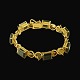 18k Rose Gold 
Bracelet with 
Emerald-Cut 
Tourmalines.
Stamped with 
BRK 750.
L. 17,5 cm. / 
6,89 ...