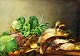 Russian artist 
(20th century) 
Stilleben with 
game and 
cabbage. Oil on 
canvas. 
Unsigned. 49 x 
69 ...