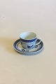 Royal Copenhagen Blue Tranquebar Mocca Cup and Saucer No 2124