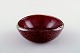 Murano, rød skål i mundblæst kunstglas, 1960´erne. 
