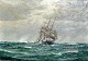 Landt, Frants 
(1885 - 1975) 
Denmark: Marine 
with sailing 
ship. Oil on 
canvas. Signed: 
Fr. Landt ...