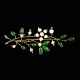 18k Gold & 
Silver Brooch 
with Jade and 
Diamonds 
1.40ct. 
8 x 3,2 cm. / 
3,15 x 1,26 ...