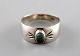Swedish silver ring in classic design with green agate.
