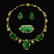 Viggo Wollny. 
14k Gold 
Jewelry Set 
with Jade and 
Diamonds.
Designed and 
crafted by 
Viggo Wollny 
...