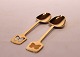 A pair of 
gilded sterling 
silver annual 
spoons with 
butterflies 
from 1978 and 
1979, stamped 
...