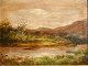 English artist 
(19th century): 
River 
landscape. Oil 
on canvas. 
Signed: Jane B 
....
Oil on ...