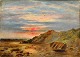 English artist 
(19th century): 
Coastal scene 
with rowing 
boat - evening. 
Oil on plate. 
Unsigned. ...