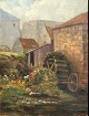 English artist 
(19th century): 
A watermill. 
Oil on canvas. 
Unsigned. 42 x 
32 cm.
Framed.