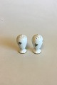 Bing and Grondahl Saxon Flower, Hvid Salt and Pepper Shakers