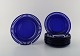 William 
Stenberg and 
Estrid Ericson 
for Gullaskruf. 
9 plates in 
dark blue art 
glass. Sweden 
1960 ...