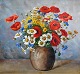 Vermehren, 
Yelva (1878 - 
1980) Denmark: 
Field bouquet 
on a table. Oil 
on canvas. 
Signed .: Y. 
...