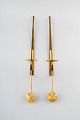 A pair of Skultuna, Sweden, brass candlesticks. Model 1607.