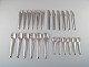 Scandinavian modernist design cutlery in stainless steel. 6 person dinner 
service consisting of dinner fork, dinner knife, dinner spoon and tea spoon. 
1970