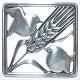 Georg Jensen, Arno Malinowski; A brooch of sterling silver, birds, #250