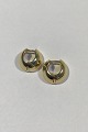 Georg Jensen 18 ct Gold Ear Rings No 1495 "Eclipse"