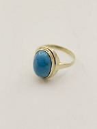 8 carat gold ring size 52 with turquoise