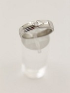 Sterling silver ring size 59 with clear stone
