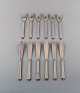 Georg Jensen Pyramid fish cutlery of sterling silver for 6 people.
Consisting of six fish forks, six fish knives.